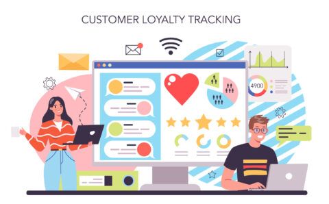 Customer loyalty online service or platform. Marketing program